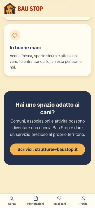 Baustop, versione mobile: strutture aderenti