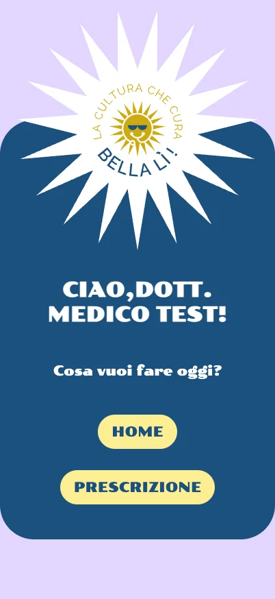 Bellalì, versione mobile: area medica