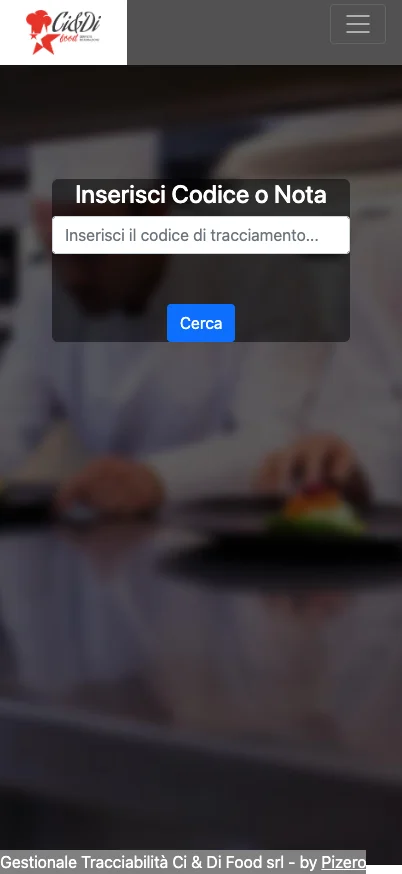 Ci e Di Food, versione mobile: ricerca della tracciabilità