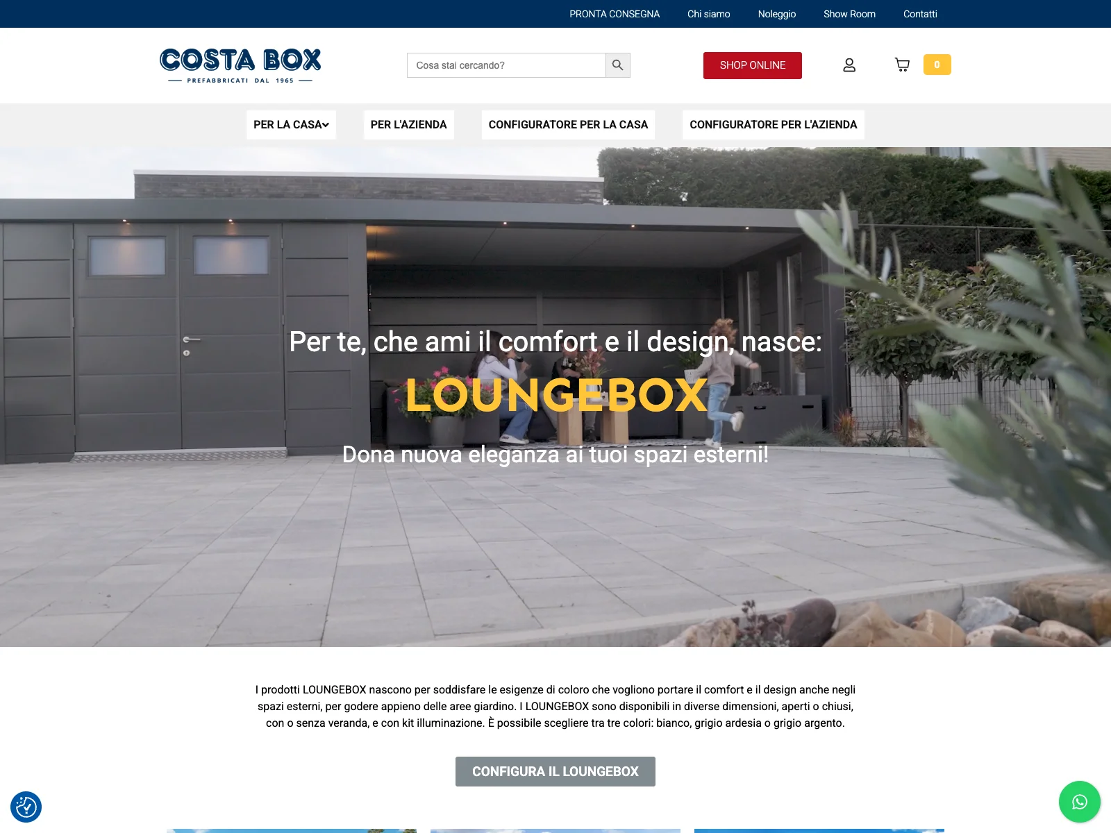 Costabox, versione desktop: Loungebox