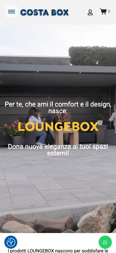 Costabox, versione mobile: Loungebox