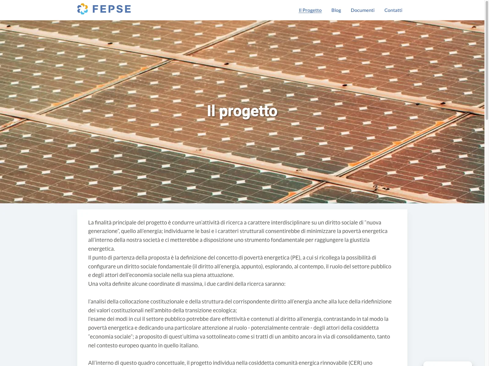 FEPSE Prin, versione desktop: presentazione del progetto