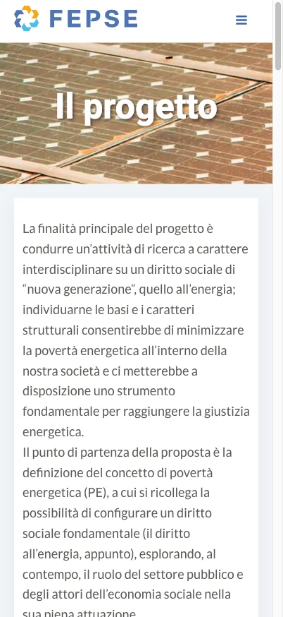 FEPSE Prin, versione mobile: presentazione del progetto