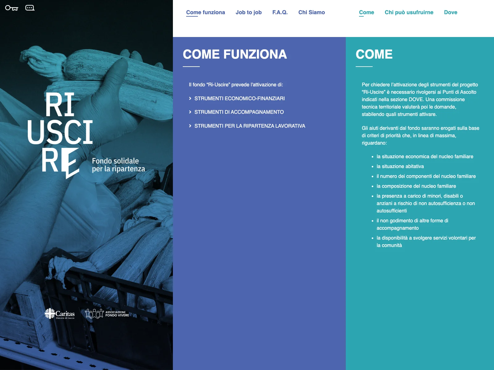 Fondo Ri-Uscire, versione desktop: come funziona il fondo