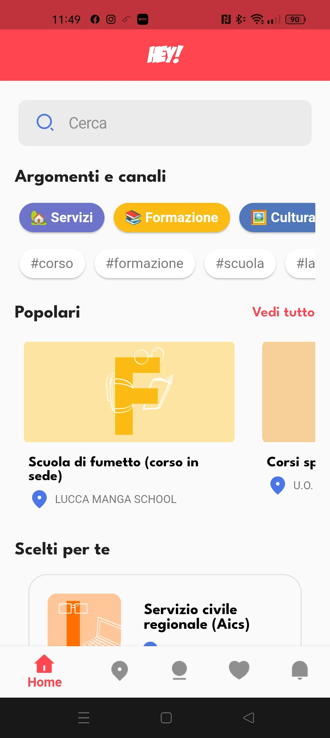 FRA’, versione mobile: home e canali