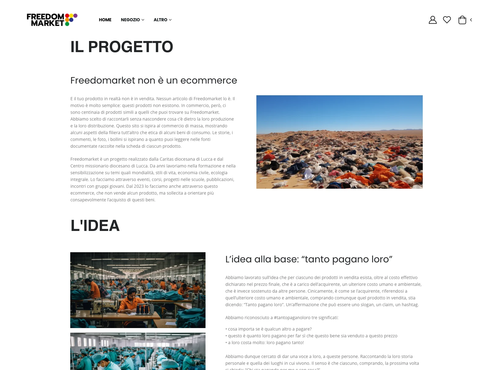 Freedomarket, versione desktop: presentazione del progetto