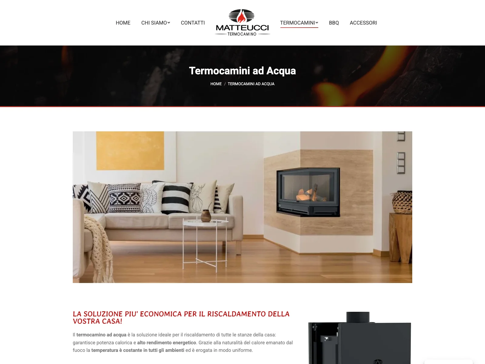 Il Termocamino, versione desktop: termocamini ad acqua