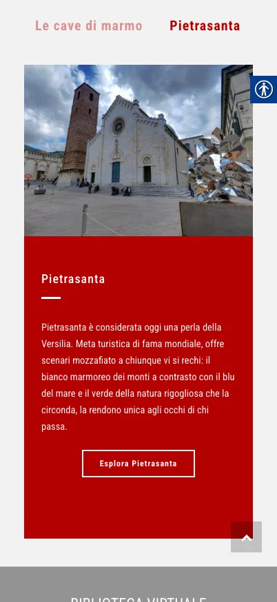 MuSA Pietrasanta, versione mobile: territorio di Pietrasanta