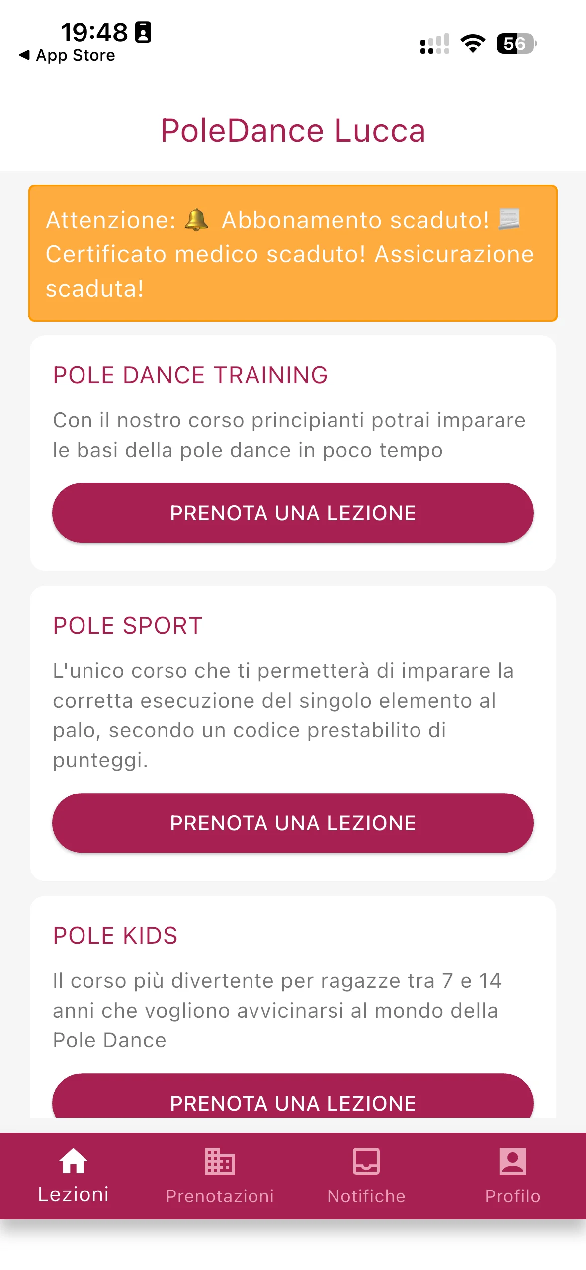 Pole Dance Lucca, versione mobile: lezioni disponibili nell’app