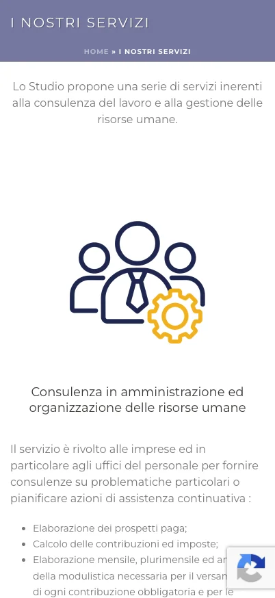 Studio Ceragioli, versione mobile: servizi di consulenza del lavoro
