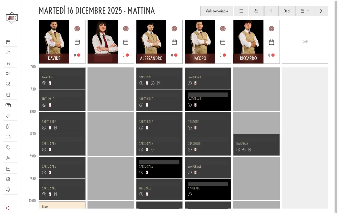 Swing, versione desktop: agenda del salone