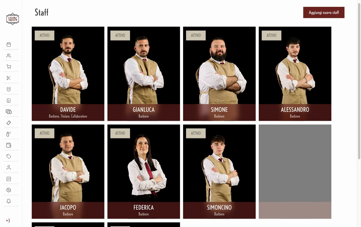 Swing, versione desktop: gestione dello staff