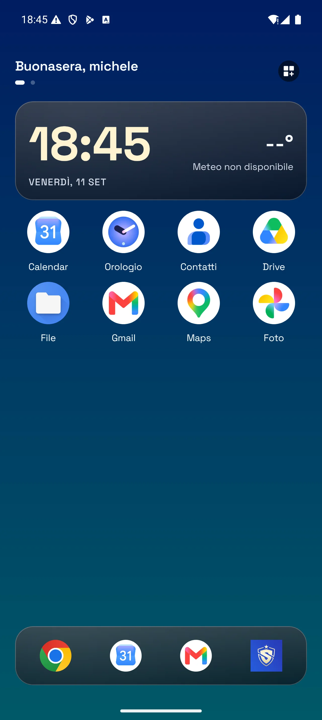 ZR Launcher, versione mobile: tema Rainbow Glass